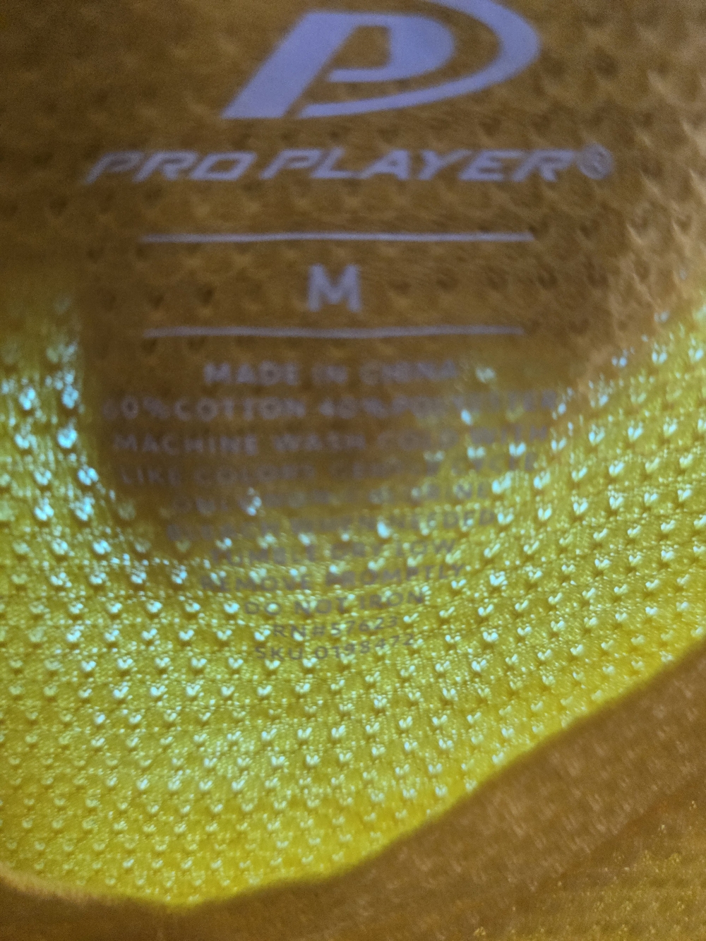 Pro Player Yellow Mesh Athletic Shirt - M
